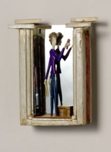 The Hairdresser - Carved Wood - 7x4in. - Available